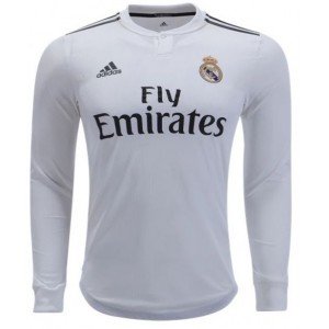 Camisa oficial Adidas Real Madrid 2018 2019 I jogador manga comprida